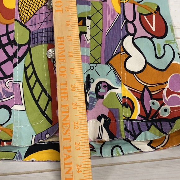 Vintage funky abstract 3/4 sleeve jacket Medium - Picture 7 of 9